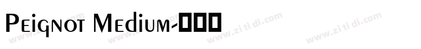 Peignot Medium字体转换